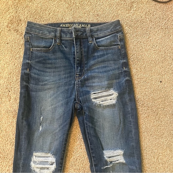 Women's Denim Jeans Size 4 Skinny American Eagle Super Stretch - Picture 3 of 12